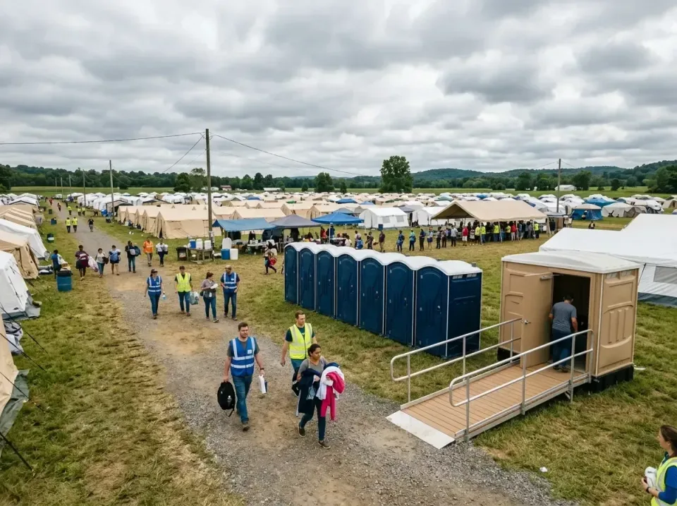 disaster-relief-camp-restrooms-010 — frequently asked questions, Dumpster & Portable Bathrooms Rental in Creve Coeur, MO